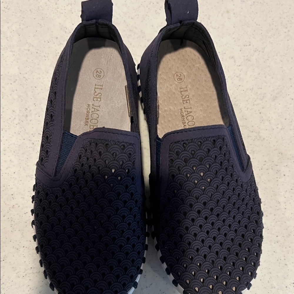 Ilse Jacobsen Kids Dark Blue Slip-On Sneakers